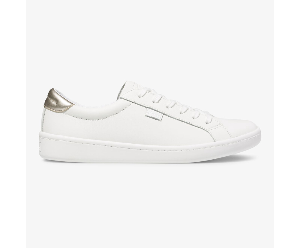 Keds Sneakers White - Ace Leather - Womens JFWKDY-861